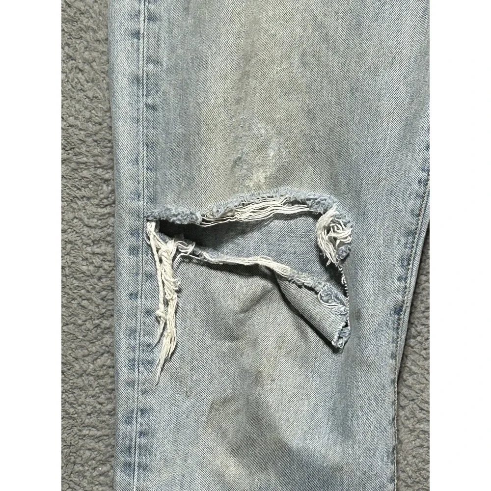 Vintage Y2K 2005‎ Levis 501xx Thrashed Distressed Button Jeans 36x34 Punk Grunge